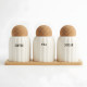 Porcelain Spice Jar Set - 3 Pcs